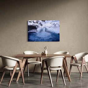 Obraz vodopádu v zime (90x60 cm)