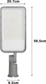 BRILAGI -LED Vonkajšia pouličná lampa s kĺbom. URBANLIGHT LED/200W/230V sivá IP65