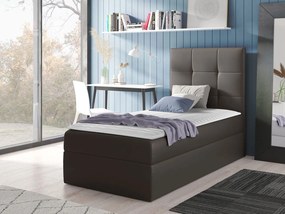 Kontinentálna jednolôžková posteľ Kanvar 2, Strana: pravá, Rozmer postele: 80x200, Dostupné poťahy: ekokoža Soft 029 (sivá)