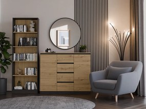 Komoda Musecalo 8 (antracit + biela). Akcia -18%. Vlastná spoľahlivá doprava až k Vám domov. 1132845