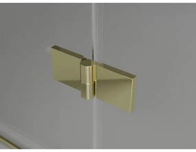 Mexen Lunar-F Duo, skladací sprchový kút 90 x 85 cm, 8mm číre sklo, zlatý profil, 836-090L-085P-50-00