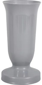 Hrobová váza KALICH Ø 12 x 24 cm sivá