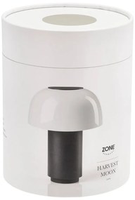 Sivá hliníková LED stmievateľná stolová lampa (výška 22 cm) Harvest – Zone