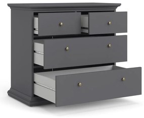 Sivá nízka komoda 96x87 cm Paris – Tvilum