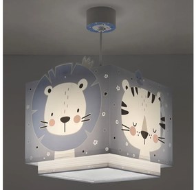 Dalber 63112T - Detský luster JUNGLE 1xE27/15W/230V modrá
