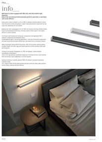 Redo 01-2765 - LED nástenné svietidlo PLOT LED/31W/230V 90 cm čierne