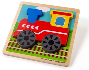 Bigjigs Toys Vkladacie puzzle Vláčik