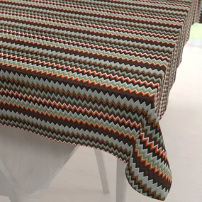 Biante Bavlnený obdĺžnikový obrus Sandra SA-097 Retro cik cak 120x180 cm