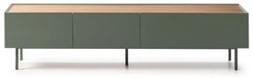 Zelený/v prírodnej farbe TV stolík v dekore duba 180x45 cm Arista – Teulat