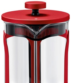 Kanvica french press 800 ml, 6 šálok, červená
