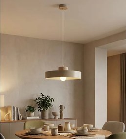 Závesný luster na lane KIVI 1xE27/15W/230V béžový