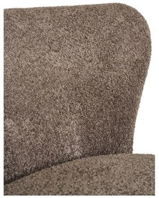 Hnedé kreslo z textílie buklé Covelo – House Nordic