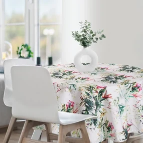 Dekorstudio Vodeodolný okrúhly obrus GARDEN 31E - biely 150 cm