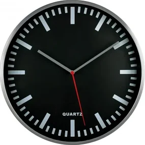 Nástenné hodiny MPM, 2483.7090 - strieborná/čierna, 30cm