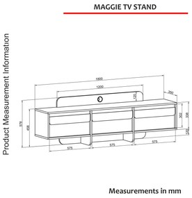 TV stolík/skrinka Maggy TV (antracitová borovica atlantická). Vlastná spoľahlivá doprava až k Vám domov. 1108179