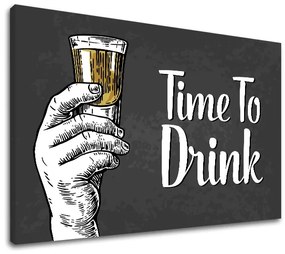 Obraz na stenu s textom Time to drink | rôzne rozmery