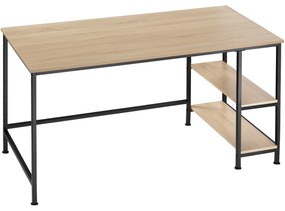 tectake 404424 počítačový stôl canton 120x60x75,5cm - industrial svetlé drevo, dub sonoma