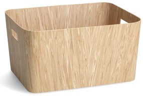 Úložný box s rúčkami, drevený vzhľad, WOOD-EFEKT, 40x30x20
