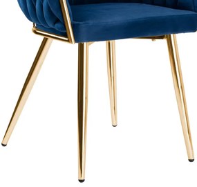 Jedálenská stolička COFTON zamatová, zlatá / granátová
