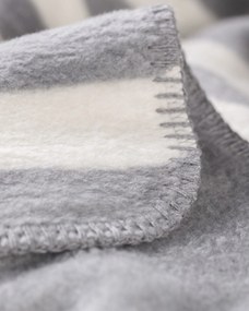 Deka Cotton Cloud 150x200 cm šedá s prúžkami
