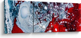 Abstraktný obraz (s hodinami) (90x30 cm)