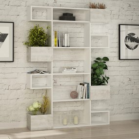 Knihovna Houseland Niho bílá/starobylá bílá