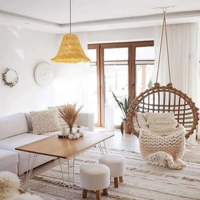 Immax 08273L - Luster na lanku NATURALEZA 1xE27/40W/230V pr. 45 cm ratan