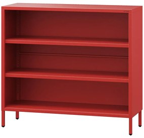 Regál kovový nízky Luca Modern Red