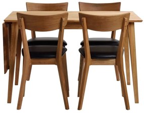 Prírodný sklápací dubový jedálenský stôl Rowico Mimi, 120 x 80 cm