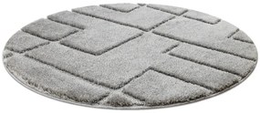 Kúpeľňový koberček SUPREME LINES línie, sivý kruh