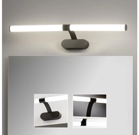 Brilagi - Kúpeľňové zrkadlové osvetlenie TUBEO LED/8W/230V 60 cm IP44 čierna FG-M1-C07-600-BLK
