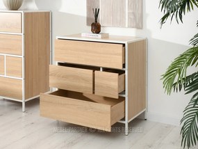 Komoda Soren Kom (sonoma + biela). Akcia -18%. Vlastná spoľahlivá doprava až k Vám domov. 1110776