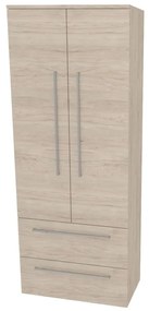 Mereo, Mereo Bino, kúpeľňová skrinka vysoká 163 cm, dvojitá, Multidecor, Light Rock Hickory, MER-CN699LRH1