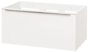 Mereo, Mereo Mailo, kúpeľňová skrinka 81cm, biela, chróm madlo, MER-CN516S