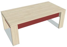 Stôl Verno+ S 200 x 100 cm, agát / červená