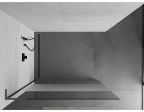 Mexen Kioto L, sprchová zástena Walk-In 100 x 200 cm, 8mm číre sklo-námraza, grafitový profil, 800-100-103-95-35