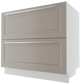 Kuchynská skrinka Emporium d2m/90 grey stone/kor.biela