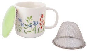 Altom Porcelánový hrnček s kanvičkou a viečkom Nature Awakening 380 ml