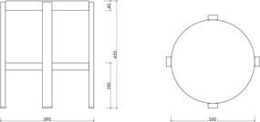Červená oceľová stolička Doon – noo.ma