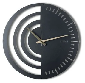 Nástenné hodiny Chrono Black, 50 x 50 cm