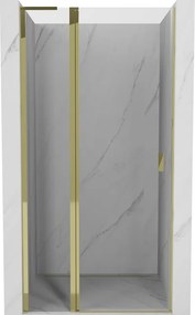 Mexen, Mexen Mist L výklopné sprchové dvere 115 cm, transparentné, zlaté - 8A4L-115-000-50-00