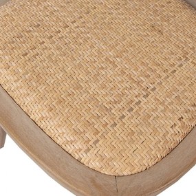 Drevená jedlená stolička s ratanovým výpletom Old French - 45*46*92 cm