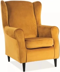 Kreslo BARON VELVET CURRY BLUVEL 68 / Venge