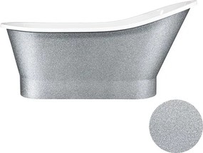 Besco Voľne stojaca vaňa z liateho mramoru Gloria Glam G 150x67 (160x67,5) BESCO-Rozmery: 150x67, BESCO-Farba: Biela/grafit