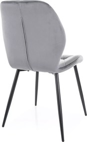 SI Stolička Rick Velvet sivý