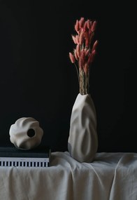 Keramická váza Drift, stredná – krémová
