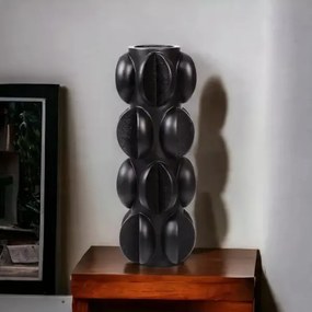 Váza 37x15 cm živica/matná čierna