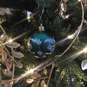 DECOLED Plastové ozdoby, prům. 6 cm, 50 ks, zelená