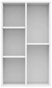 vidaXL Knižnica/komoda, vysoký lesk, biela 45x25x80 cm, drevotrieska-