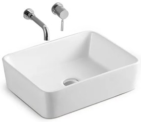 Erga Belle, umývadlo na dosku 480x370x130 mm, biela lesklá, ERG-V03-YT-038-WH